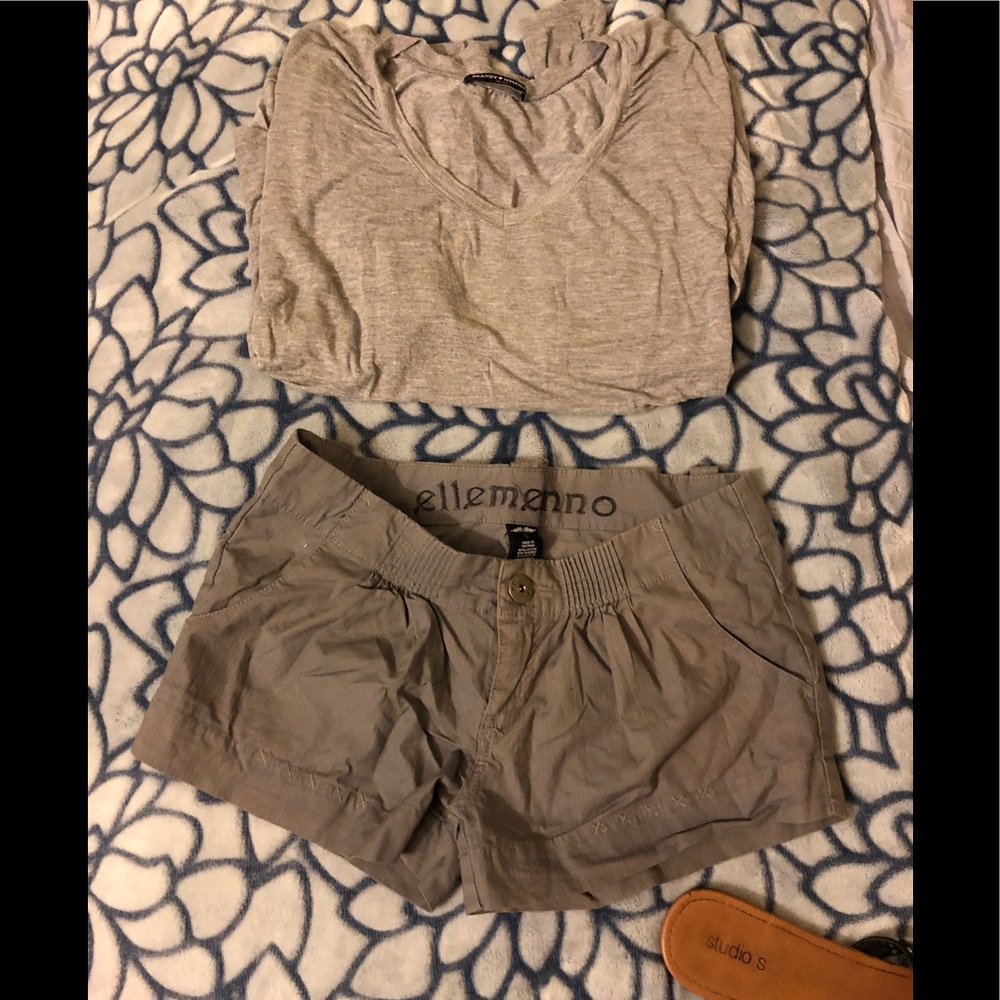 Ellemenno -Gently Faded Grey Short Shorts